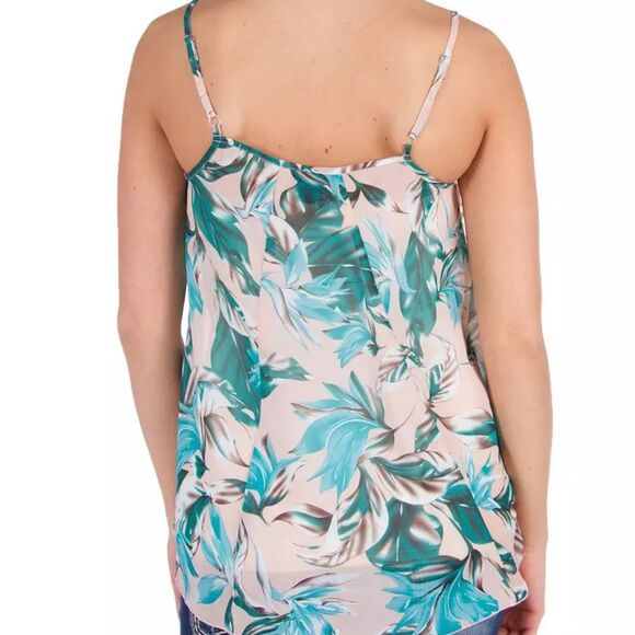 Daytrip Floral Top Pieced Sequins Tank - Picture 2 of 7